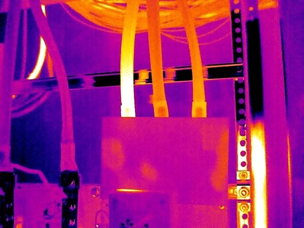 A picture containing an image from a electrical thermal imaging report.