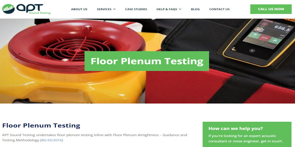 Floor Plenum Testing